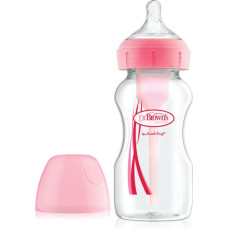 Dr.browns WB91601 oz/270 ml PP Wide-Neck Options+ Bottle, PINK, 1-Pack