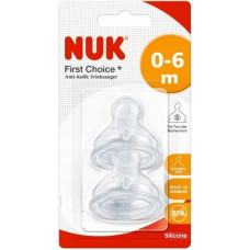 NUK 709244 SILICONE BOTTLE teat 0-6 S 2 PCS