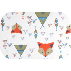 Ega Kids Diaper - 28203 - FLANNEL PRINT - EGA - FOXY & TIPI - ORANGE - size 70x80 cm