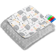 Sensillo Light Minky Blanket - Hedgehogs grey 75x100