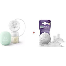 Philips Avent SCF323/11 ELECTRIC BREAST PRAMPATOR + SCY962/02 pacifier for free