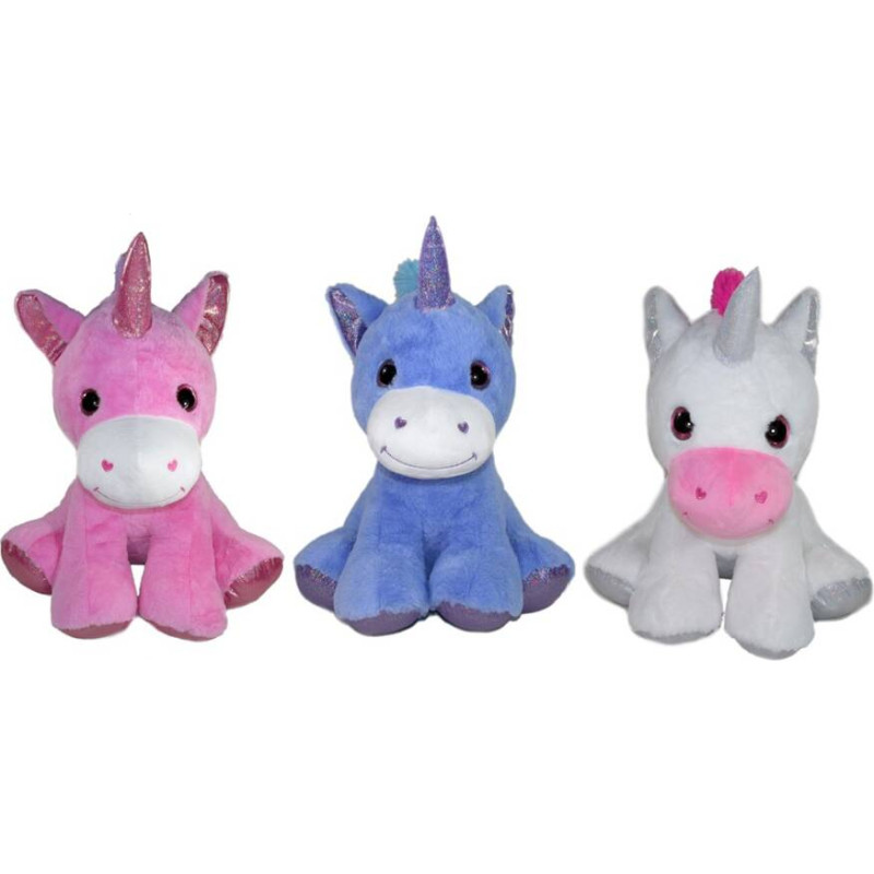 Sun-Day Plush toy - 80161 - UNICORN - 3 COLORS - size 25 cm