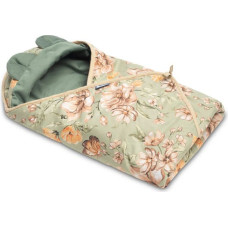 Sensillo Velvet carry-cot swaddle blanket – SQUARE GREEN