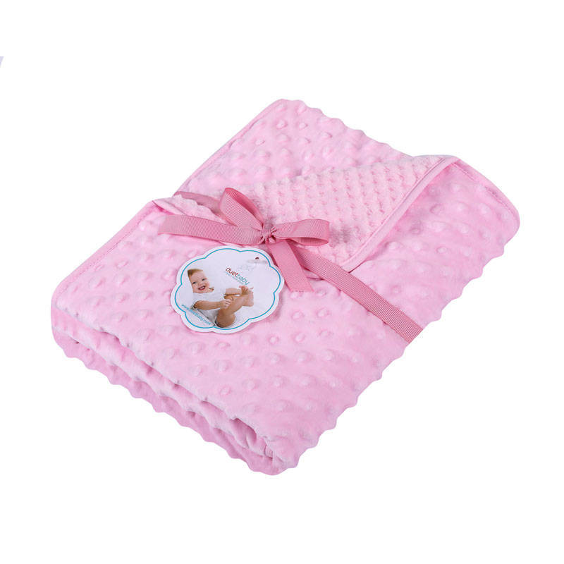 Duet Baby Blanket - 626 - MINKY/CORAL - size 80x90 - PINK