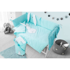 Belisima Baby Bedding set - 5 parts - 120/90/180 - TUPTUŚ - TURKUS