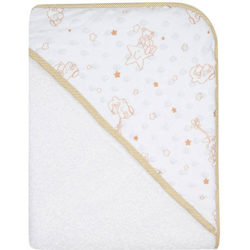 Duet Baby Bathing cover - 651 - TERRY - MINKY - size 100x100 - WHITE