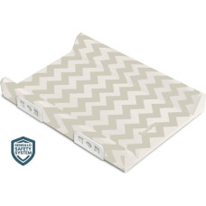 Sensillo Stiffened Changing Pad WITH SAFETY SYSTEM - ZIGZAG BEIGE