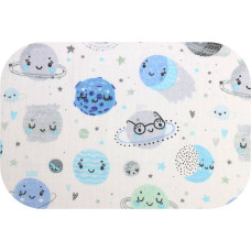 Ega Kids Diaper - 12530  - TETRA PRINT - EGA - PLANETS - BLUE - size 70x80 cm