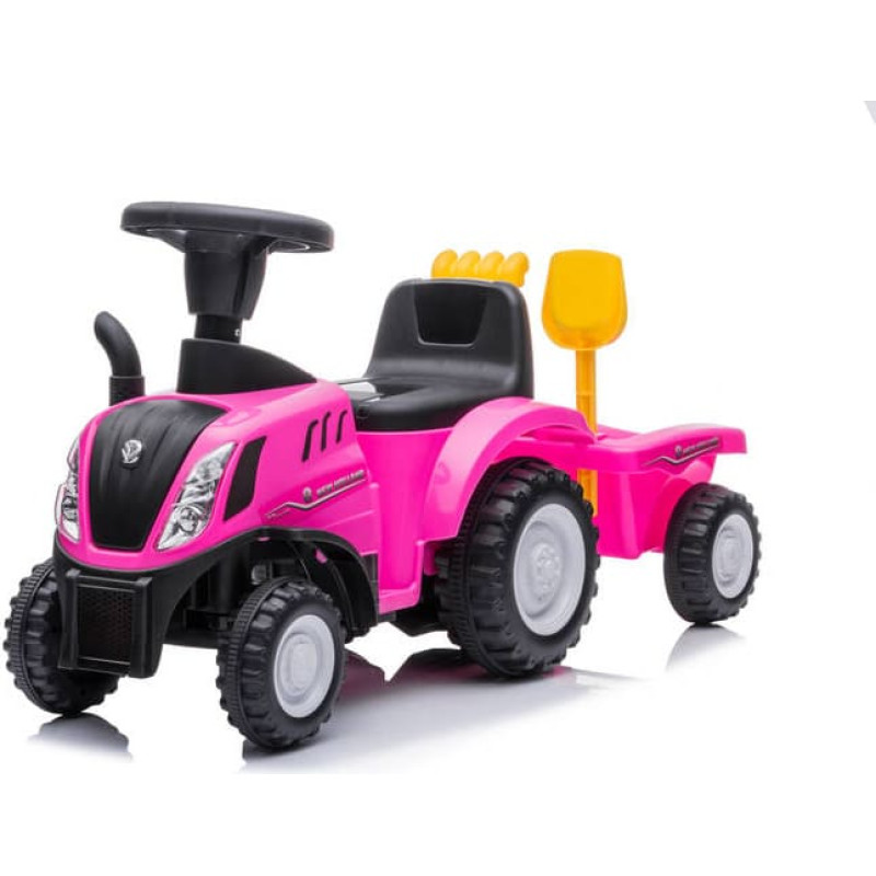 To-Ma Ride-on car- 658T -  TRACTOR with TRAILER - NEW HOLLAND - PINK