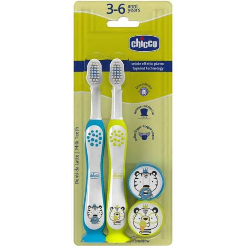 Chicco 174751 TIGER AND PANDA TOOTHBRUSH 3-6L