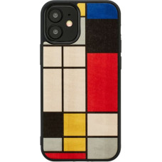 Man&Wood case for iPhone 12 mini mondrian wood black