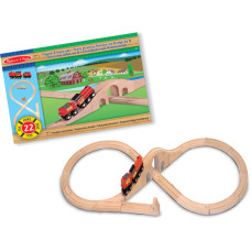 Melissa And Doug Melissa&Doug 8 Figure Train Set Art.10703  Koka dzelzceļš (22 gab.)