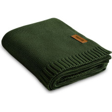 Sensillo Bamboo and cotton blanket – BOTTLE GREEN