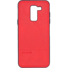 Evelatus Samsung A6 Plus 2018 TPU case 1 with metal plate (possible to use with magnet car holder) Red