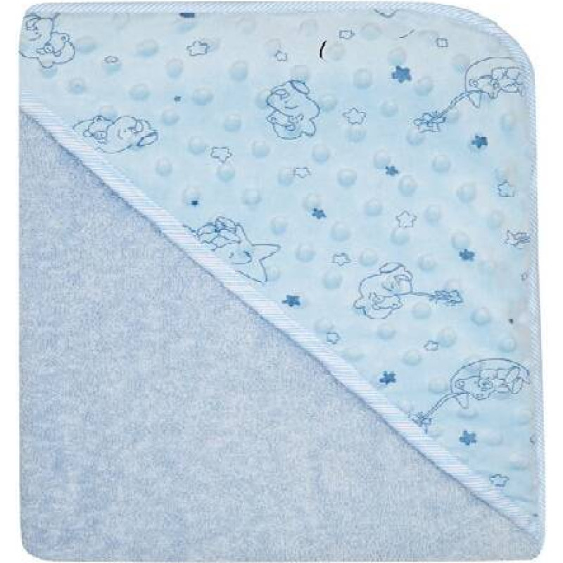 Duet Baby Bathing cover - 650 - TERRY - MINKY - size 80x80 - BLUE