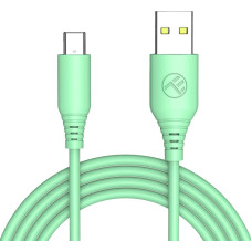 Tellur Silicone USB to Type-C Cable 3A 1m Green