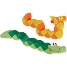 Keycraft Kids Krafts Wood Twisty Jungle Animals Art.WD157 Attīstoša koka rotaļlieta puzle,1 gab