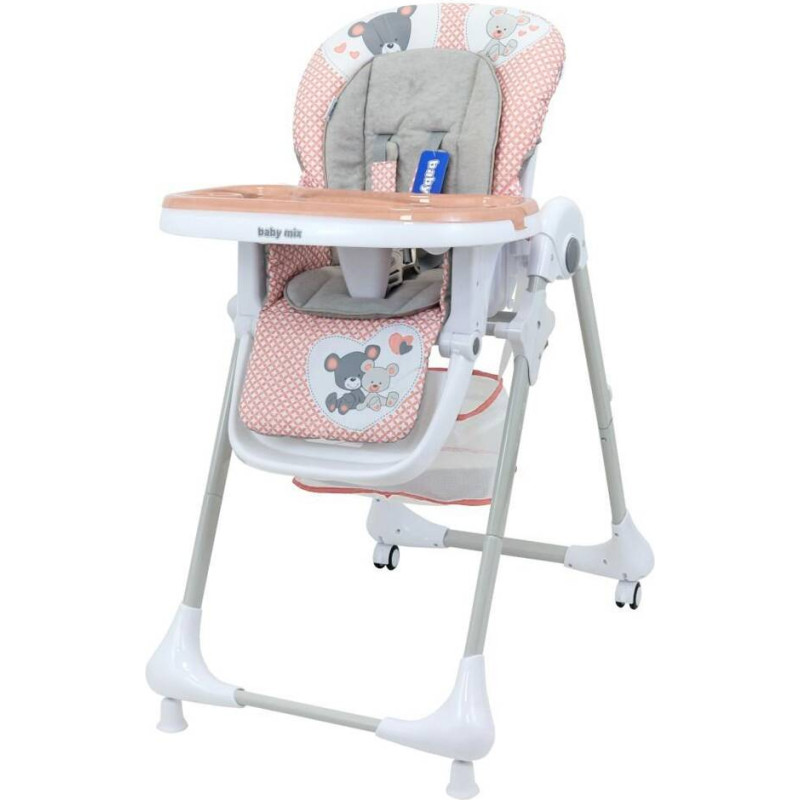 BABY MIX High Chair 51184 INFANT - PINK