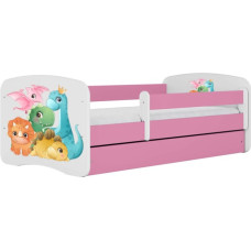 Kocot Kids Bed babydreams pink tiny dinos with drawer with mattress 140/70