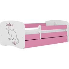 Kocot Kids Bed babydreams pink cat with drawer with mattress 180/80