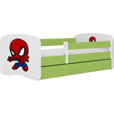 Kocot Kids Bed babydreams green spiderman with drawer with mattress 180/80