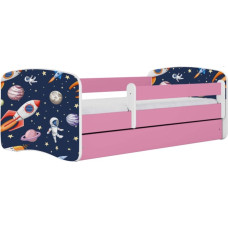 Kocot Kids Bed babydreams pink cosmos with drawer with mattress 160/80