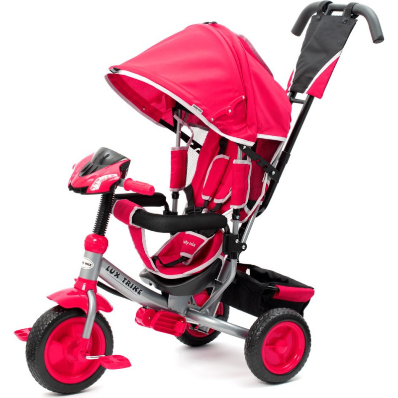 Baby Mix 45766 Rowerek trójkołowy z światłami led Lux Trike różowy