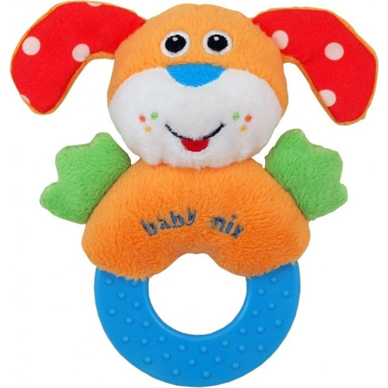 Baby Mix 24523 RATTLE TOY PLUSH DOG