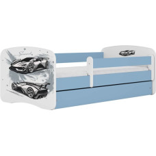 Kocot Kids Bed babydreams blue sports car with drawer with mattress 140/70