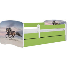 Kocot Kids Bed babydreams green galloping horse with drawer with mattress 160/80