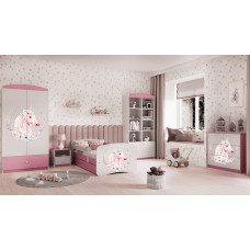 Kocot Kids Bed babydreams pink horse with drawer with mattress 180/80