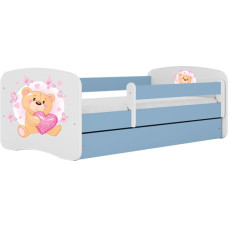 Kocot Kids Bed babydreams blue teddybear butterflies without drawer with mattress 180/80