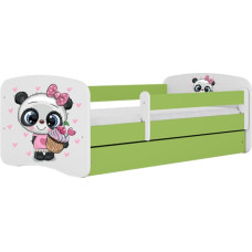 Kocot Kids Bed babydreams green panda with drawer with mattress 140/70