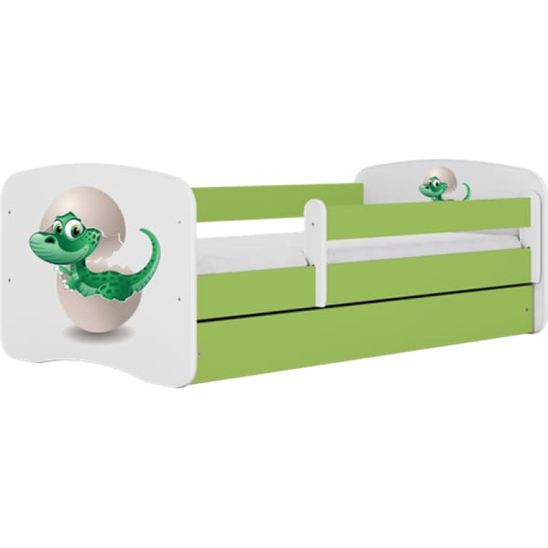 Kocot Kids Bed babydreams green baby dino without drawer with mattress 140/70