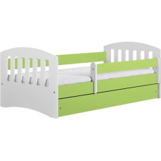 Kocot Kids Bed classic 1 green without drawer with mattress 160/80