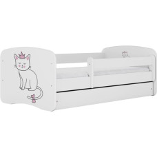 Kocot Kids Bed babydreams white cat with drawer with mattress 140/70