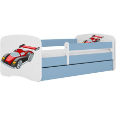 Kocot Kids Bed babydreams blue racing car with drawer with mattress 160/80