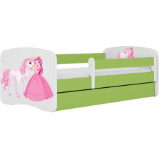 Kocot Kids Bed babydreams green princess horse without drawer with mattress 180/80