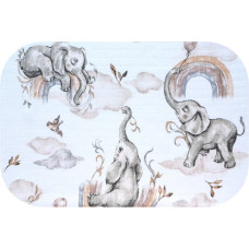 Minikid Diaper - 14442  - TETRA PRINT - EGA - ELEPHANT & RAINBOW - size 70x80 cm