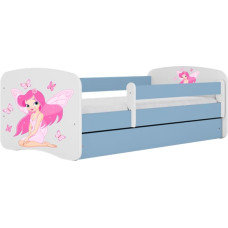 Kocot Kids Bed babydreams blue fairy with butterflies without drawer with mattress 140/70