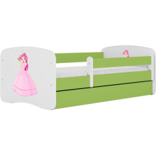 Kocot Kids Bed babydreams green princess with drawer with mattress 140/70