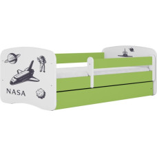 Kocot Kids Bed babydreams green nasa with drawer with mattress 160/80