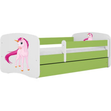 Kocot Kids Bed babydreams green unicorn with drawer with mattress 140/70