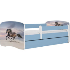 Kocot Kids Bed babydreams blue galloping horse without drawer with mattress 140/70