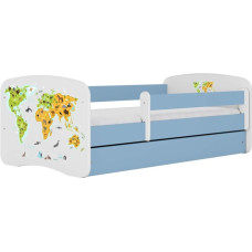 Kocot Kids Bed babydreams blue map without drawer with mattress 140/70