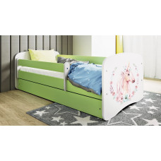 Kocot Kids Bed babydreams green horse with drawer with mattress 180/80