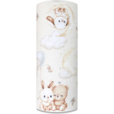 Minikid Diaper - 14497 - FLANNEL PRINT - EGA - DEER & TEDDY BEAR - BEIGE - size 70x80 cm