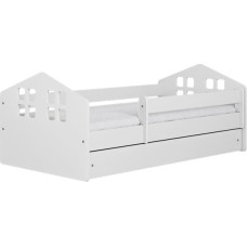 Kocot Kids Bed Kacper white with drawer with mattress 160/80