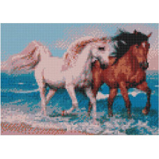 Minikid Daimond Mosaic - 48064 - HORSES - size 30x40 cm