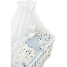 Minikid Bedding set - 6  parts - 120/90/360 - ZOO in  CAR - BLUE